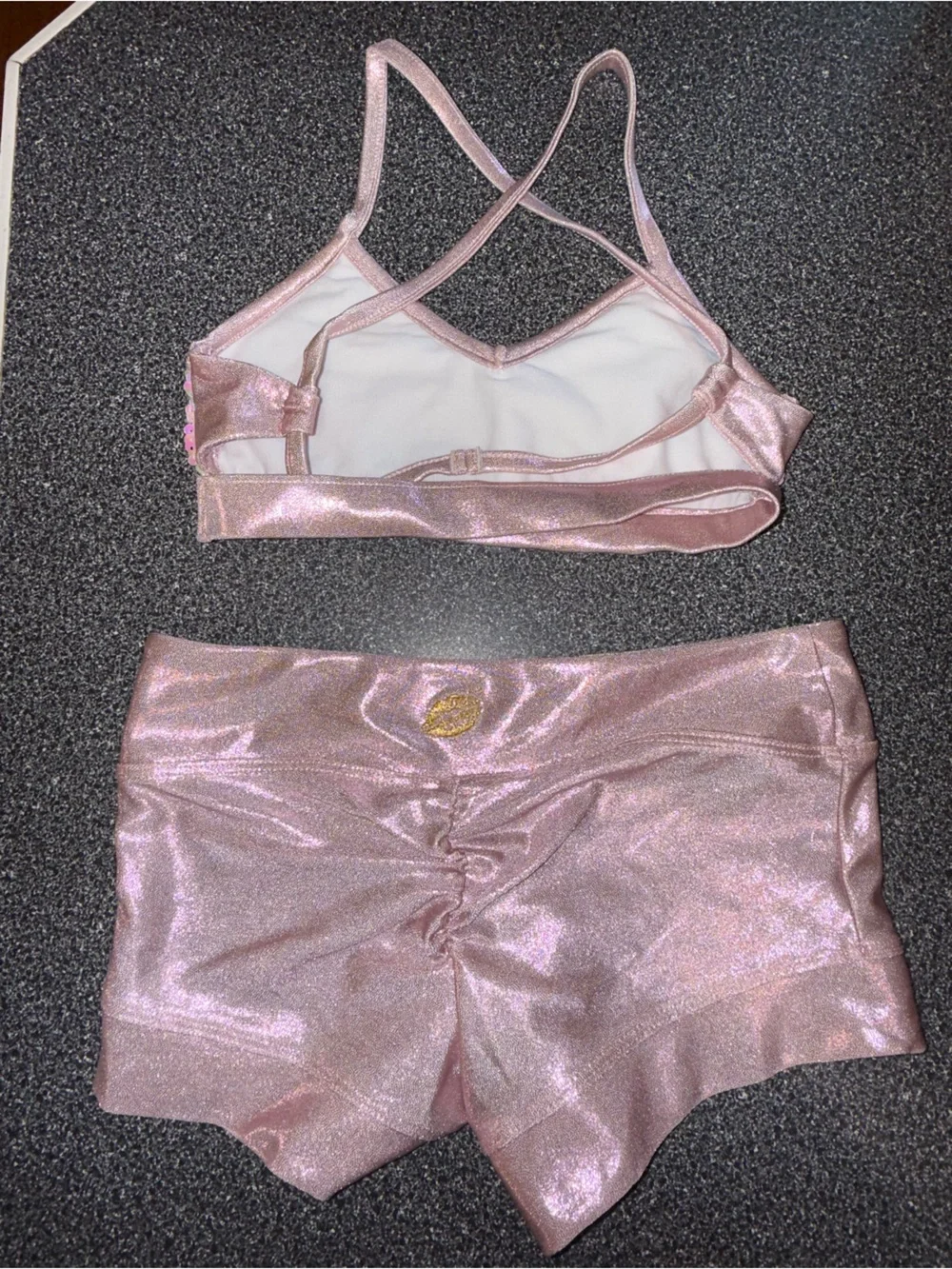 California Kisses Iridescent 2 Piece Dance Set Size Child Medium